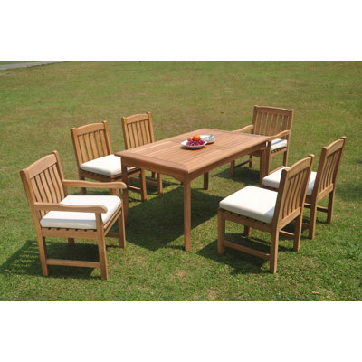 Ensemble repas 7 pièces teck Potrero