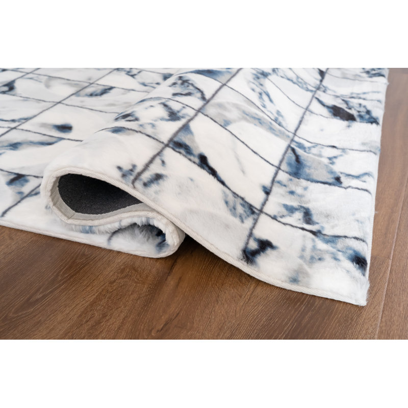 Tapis géométrique en marbre Way Wick, Rectangle 6 pi x 9 pi