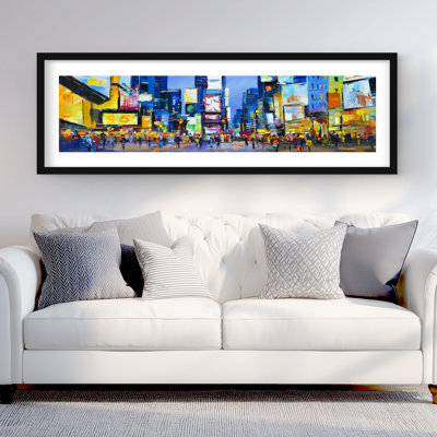 Cityscape in Times Square - Reproduction matte encadrée pour la décoration