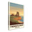 Tynemouth Priory, England - Romantic Clifftop Travel Poster Of The North East Coast. Giclee Print On Wrapped Canvas. Wall Art, Home Decor - Religious & Cultural Sites, England - Wrapped Canvas Print-1240725589