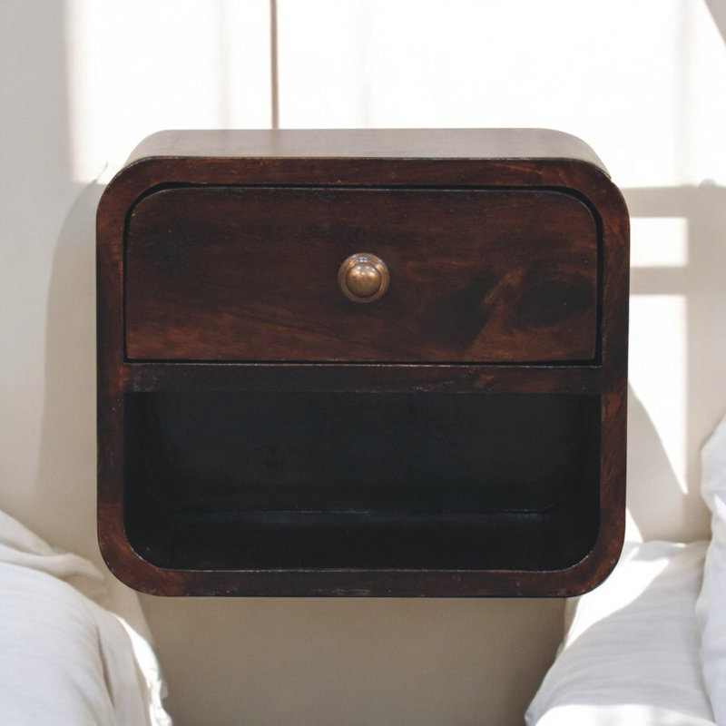 Nightstand 30cm W Solid Wood Bedside Table