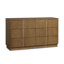 Commode en bois massif à 6 tiroirs avec façade à roseaux pour rangement moderne-1417767316