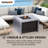 Sunjoy 38 inch Smokeless Fire Pit Large Size Outdoor Patio Propane Burning Fire Pit Table with Lid and Lava Rocks