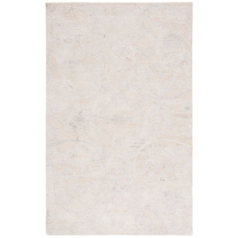Mylisha Hand Tufted Performance Performance Floral Rug, Rectangle 6' x 9'
