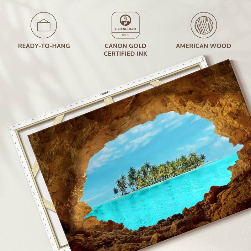 Secret Island Canvas Print, 32" W x 48" H