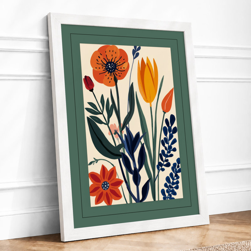 Arrangement Botanical - Framed Print, A4 - 29.7 x 21.0 cm, White
