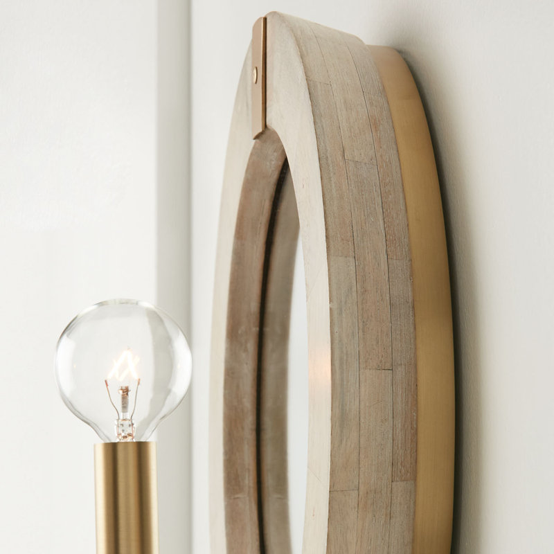 Finn Candle Wall Light, Light Brown