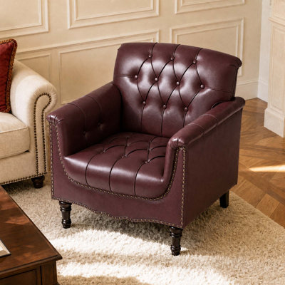 Enoks Tufted Leather Armchair