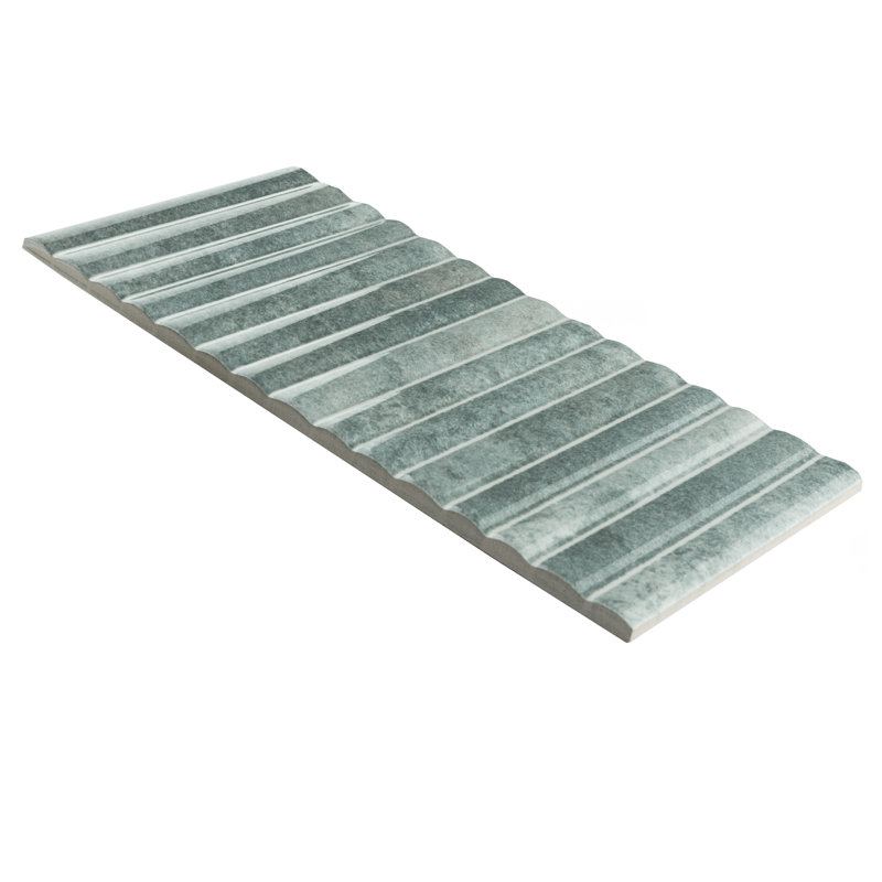 Rubik 5.88" x 11.75" Ceramic Patterned Tile, Blue