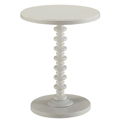 Paquet de 13 lb, table d'appoint ronde en bois blanc avec apparence élégante pour l'organisation du salon