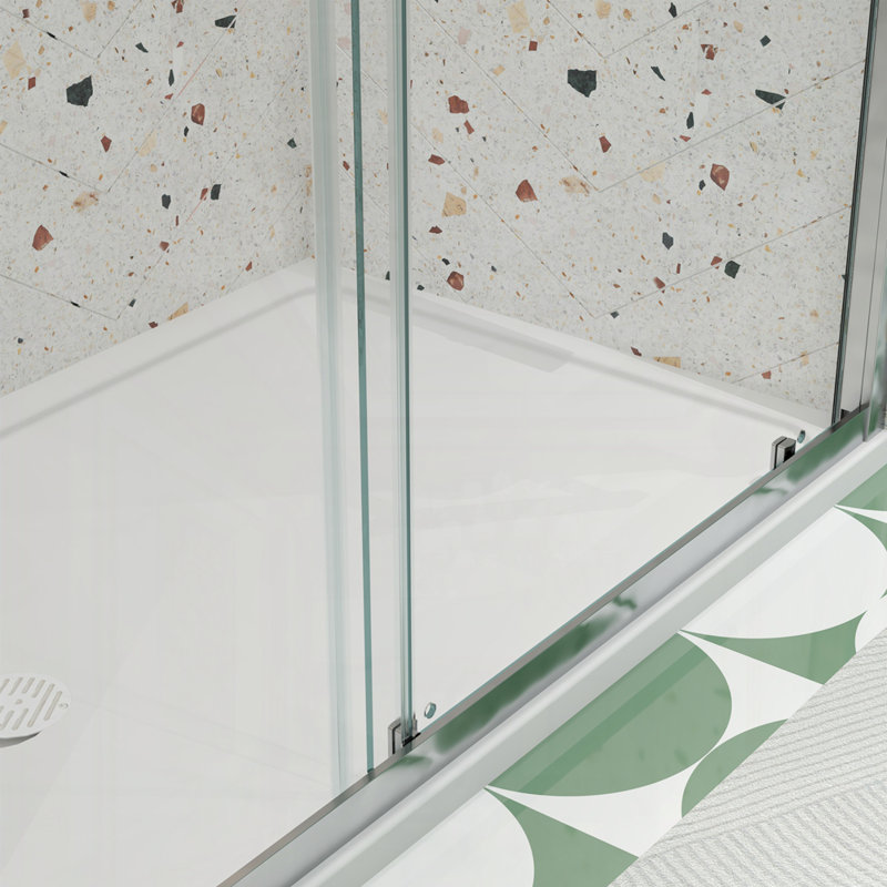 50"-54"W x 72"H sliding shower door, Chrome