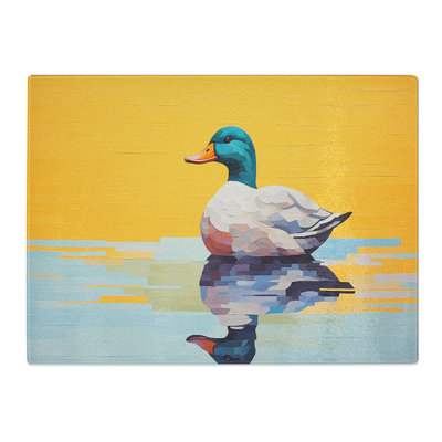Duck Minimalism  Glass Chopping Board