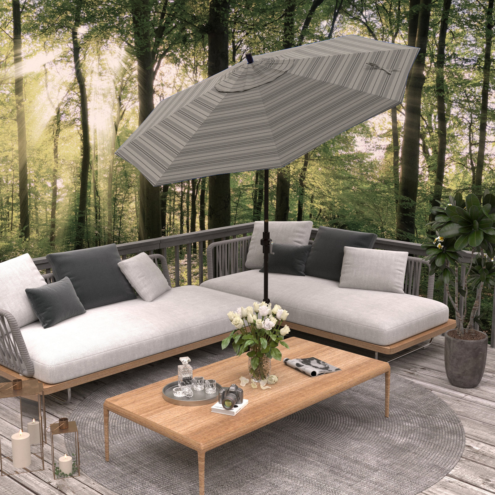 Santana 9' Umbrella, Welfleet Steel Outdura®