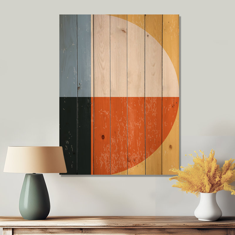 Compositions géométriques minimalistes de formes élémentaires XXVI - reproduction d'art sur bois sans cadre