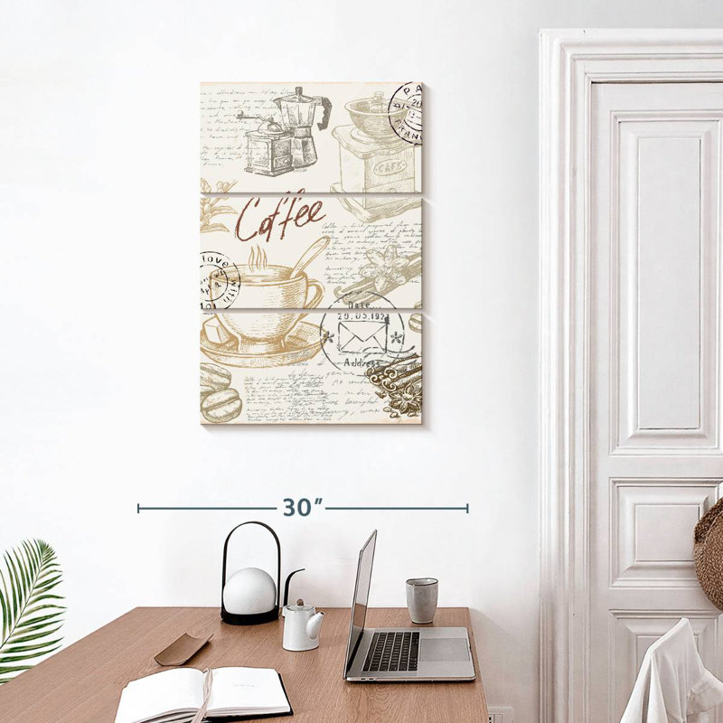 Café rétro français, H 32 po x l 20 po