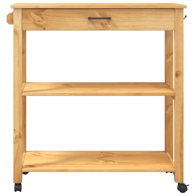 Kitchen Trolley MONZA 84X40x90 Cm Solid Wood Pine, Honey
