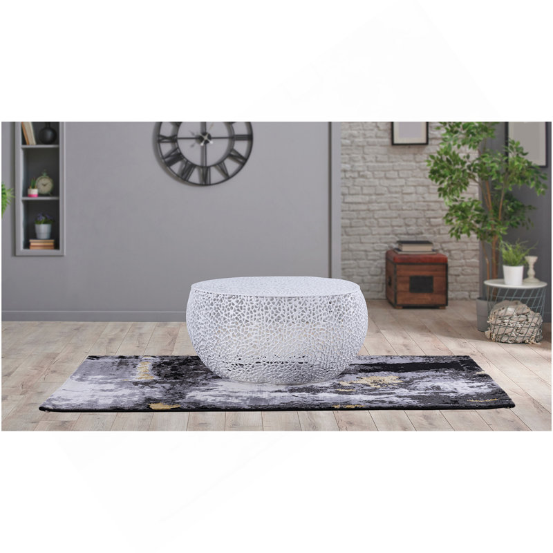 Table basse ronde blanche, Blanc