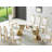 Morlee 94.49" Glass Top Metal Base Dining Table-261559135