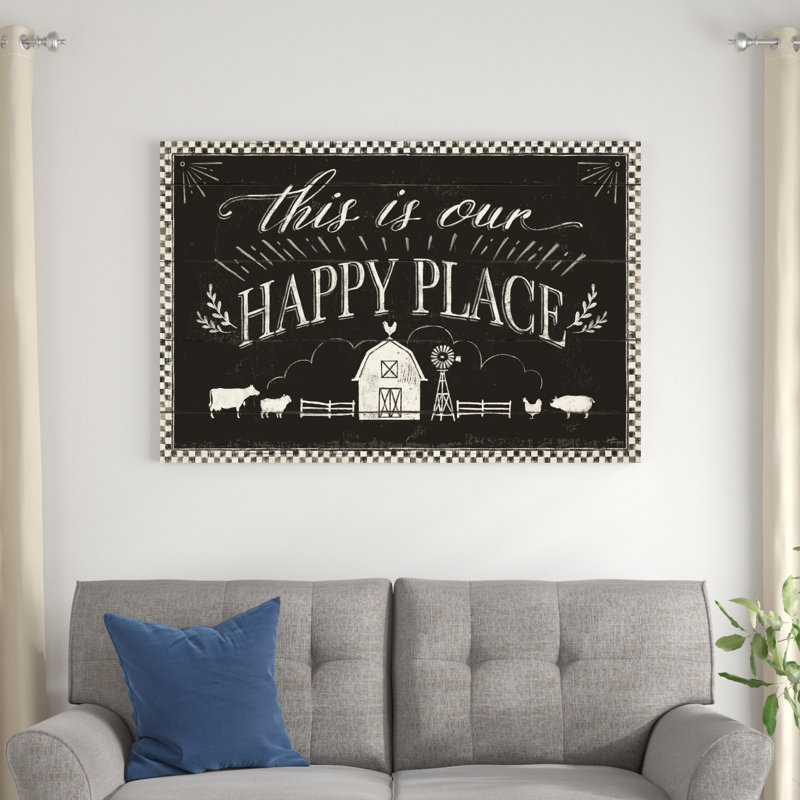Pensées champêtres I - noir, H 32 po x l 48 po x P 1,25 po
