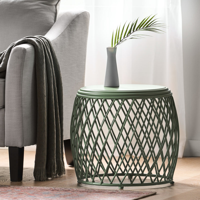 Table d'appoint Matte Iron, Vert