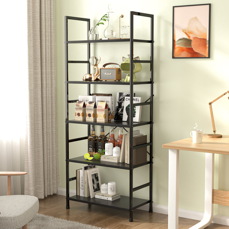 Tarl Shelving Unit, (5 Shelves) 62.2"H x 23.62"W x 11.8"D, Black