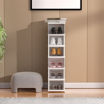 Meloon 6 Pair Stackable Shoe Storage Box