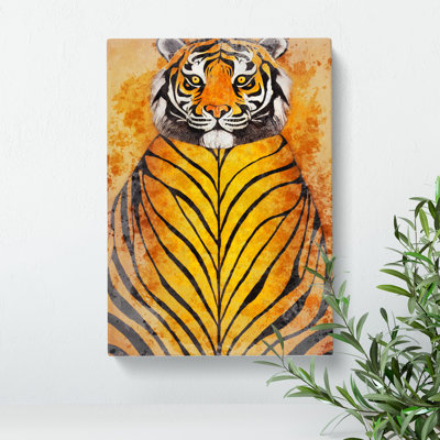 XC1022-4680X Tiger In Watercolour No.1 - Wrapped Canvas Print
