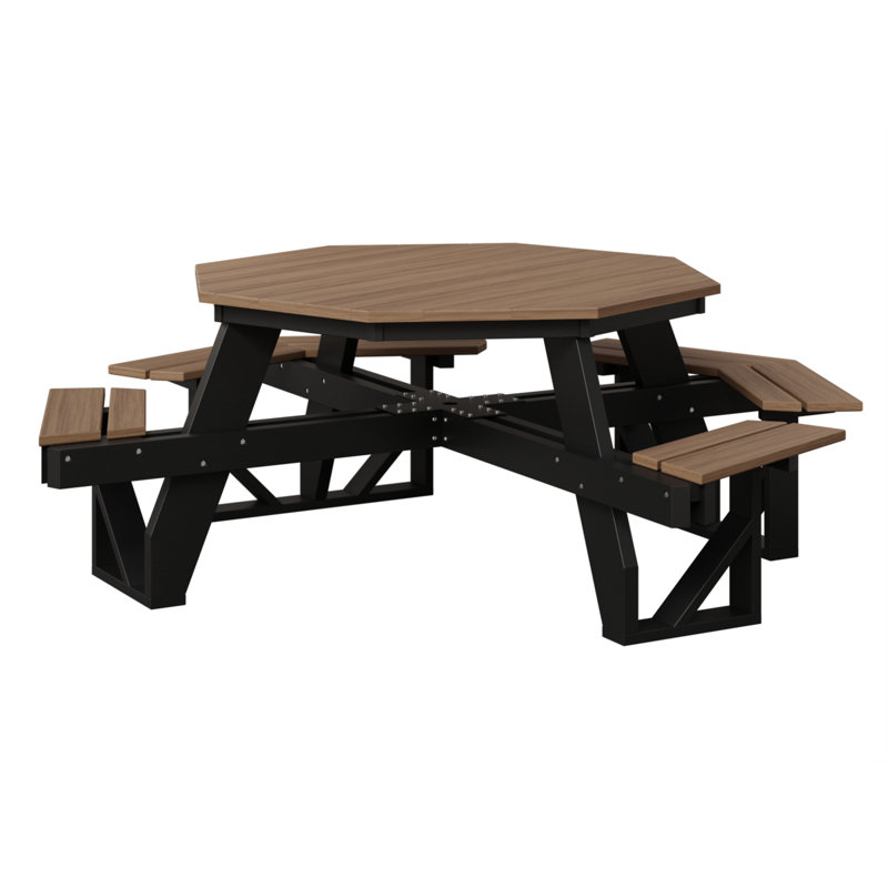 Ada Outdoor - Piece Conversation Set, Antique Mahogany Top/Black Base