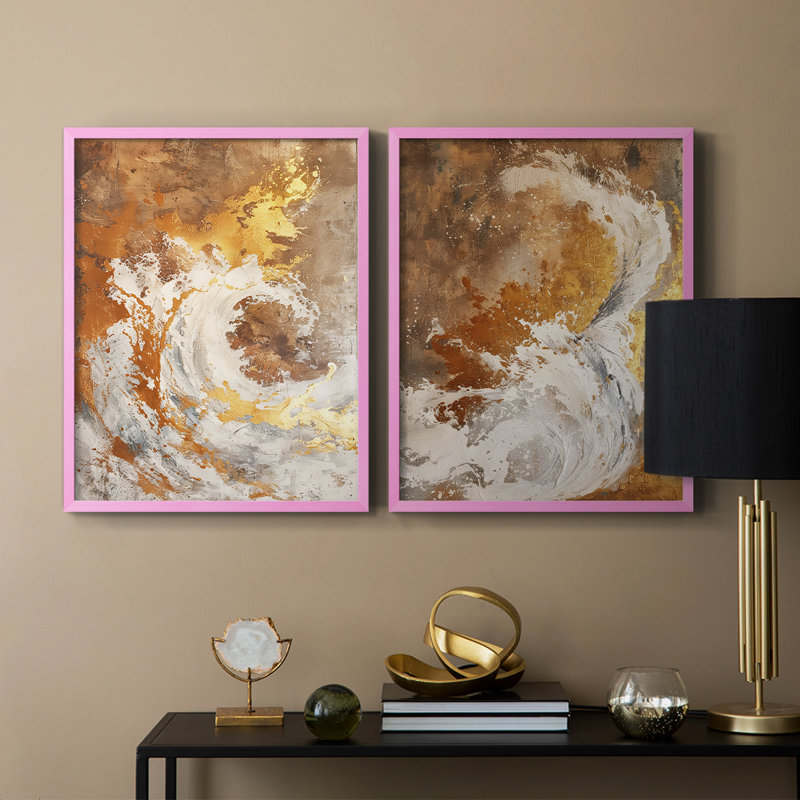 ABSTRACT Series CDxxxi-1, reproduction encadrée de qualité supérieure - prête à être accrochée - aucun clou requis - aucun clou requis