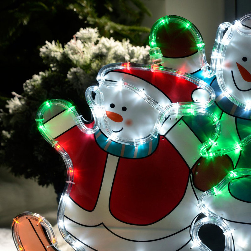 Skating Snowmen Lighted Display