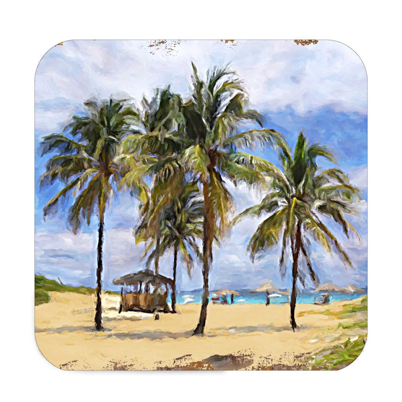 Sous-verre de plage palm trees