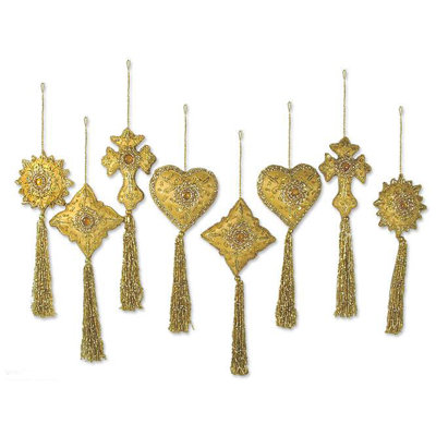 3.5'' Handmade Fabric Holiday Shaped Ornament