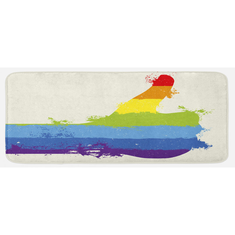 Tapis d’art en arc-en-ciel avec pouce grungy