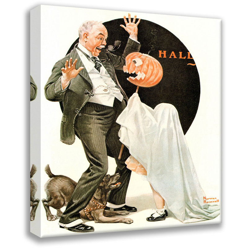 «Halloween» par Norman Rockwell, toile tendue avec châssis, H 48 po x l 33 po