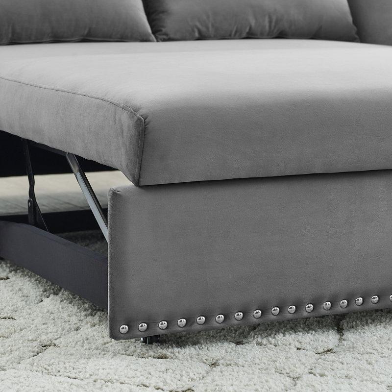 Canapé-lit Rivet-Accent, Gris