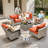 High Quality Pe Rattan Outdoor Sofa With Coffee Table And Rocking Chair 8-Piece Set-2025570625