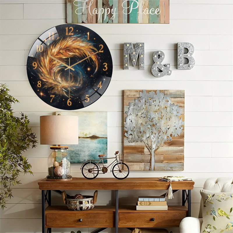 Horloge murale avec horloge murale 12 po