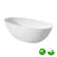 Baignoire autoportante à surface solide de 65 pouces, baignoire en résine de trempage profonde avec finition mate, baignoire autoportante moderne, sans bonde incluse