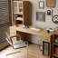 Bureau de direction en bois massif avec tiroirs Burlywood-1158660296-1158660294
