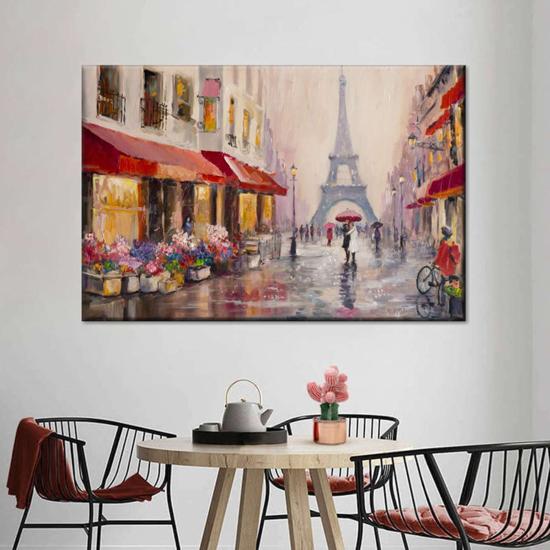 «Rainy Paris» sur toile, H 32 po x l 48 po x P 1,25 po