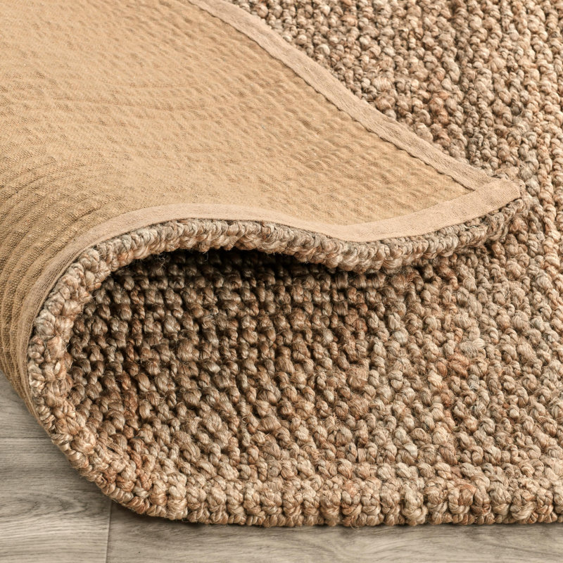 Annello Natural Jute Fabric Area Accent Rug