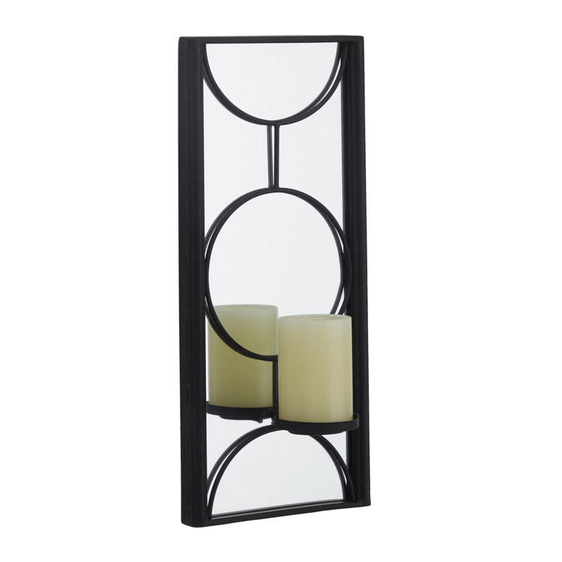 Cosmoliving By Cosmopolitan Modern Metal Wall Sconce, Black