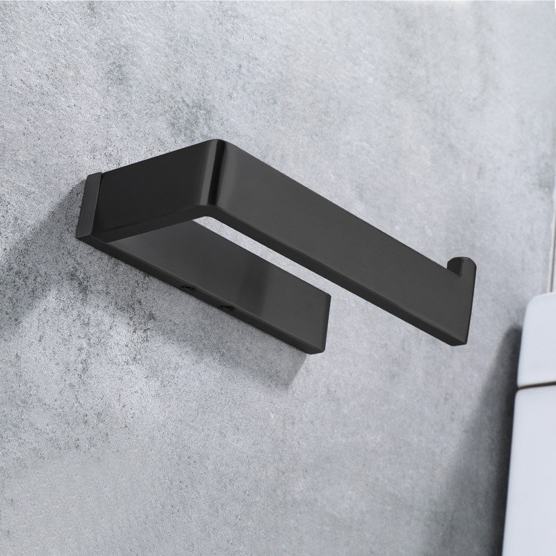 Porte-papier hygiénique mural SUS304, Noir mat