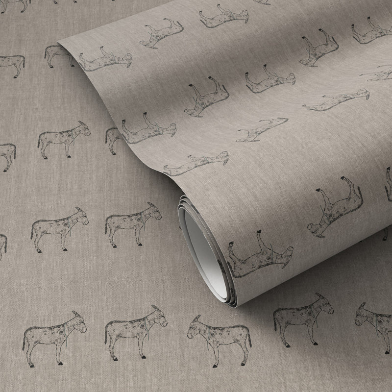 Papier peint Burros par Paul Meyer, Burros gris I, L 12 po x H 8 po