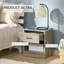 Table d'appoint, petite table de bout avec tablette de rangement et tiroir, table de chevet moderne pour la chambre à coucher ou le salon