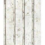 Woods and Wicker Collection Whitewash Dual Stripe Wood Effect Wallpaper Roll