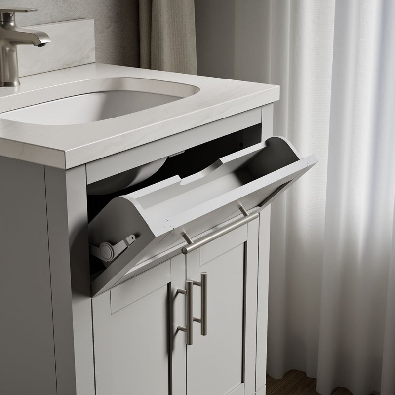 Ensemble de meuble-lavabo simple Hadron, Gris Atmos, Gris Atmos, 24"