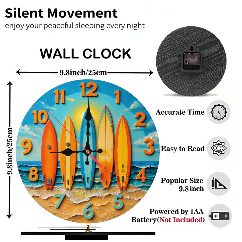 Horloge murale plage
