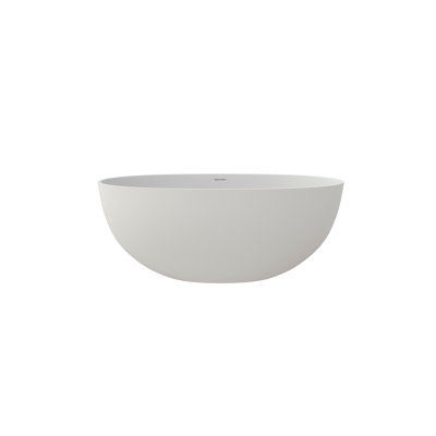 55" Premium Solid Surface Deep Soaking Bathtub
