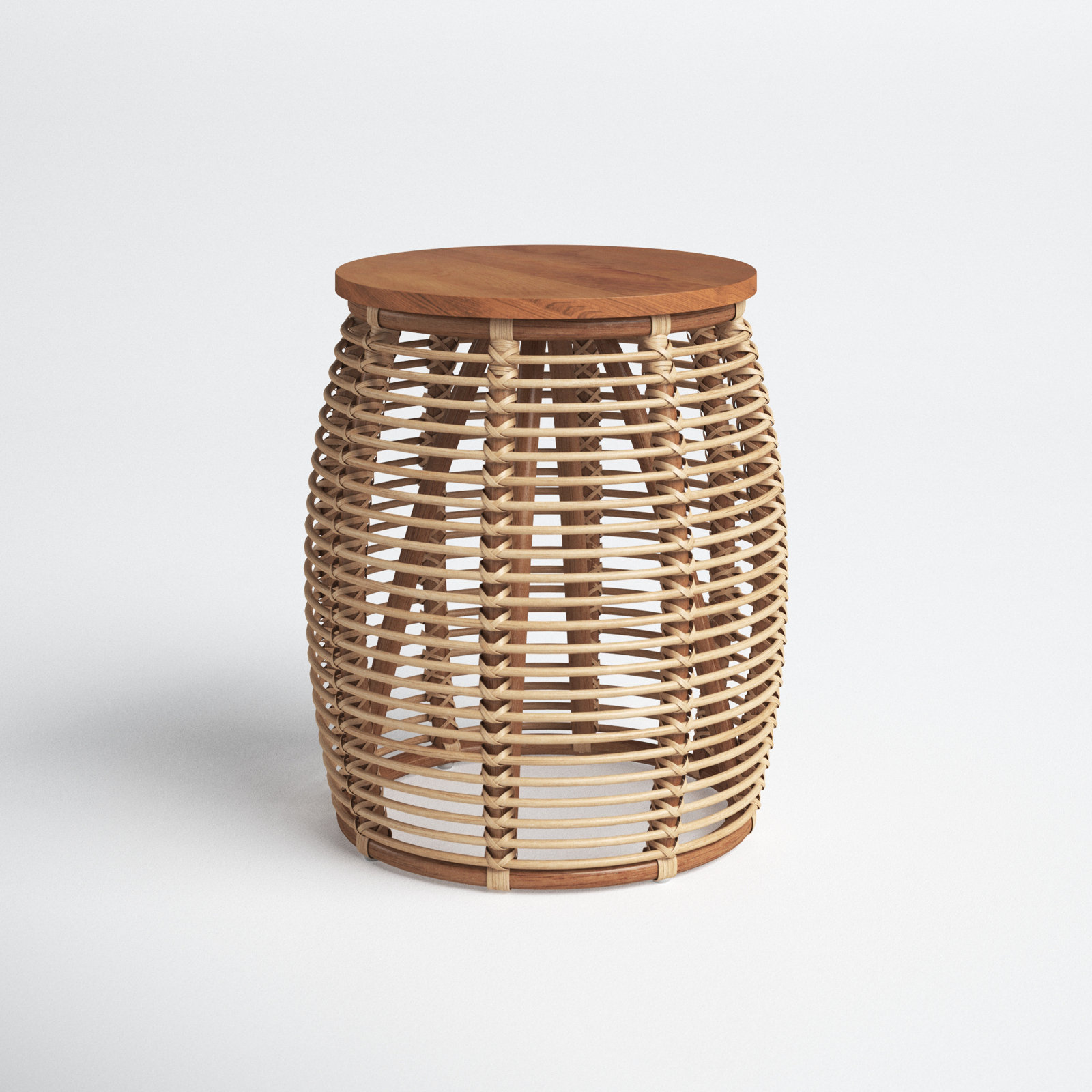 Kiyana Solid Wood End Table, Natural